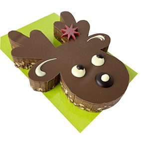 Tablette tête de renne chocolat lait praliné et rocher Tablette tête de renne chocolat lait praliné et rocher