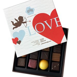 Ballotin de chocolats 130g couvercle LOVE
