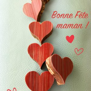 Réglette garnie de 6 minis coeurs chocolat noir et lait praliné et rocher Réglette garnie de 6 minis coeurs chocolat noir et lait praliné et rocher